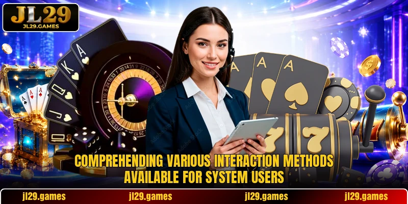 Comprehending various interaction methods available for system users