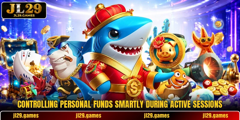 Controlling personal funds smartly during active sessions