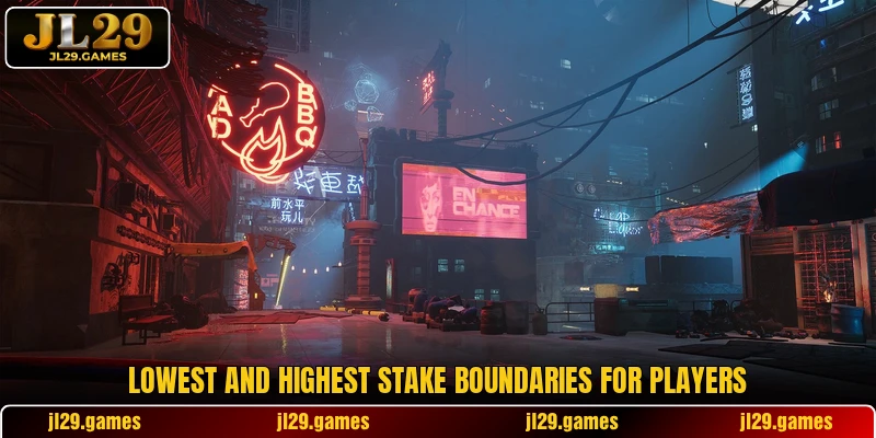 Lowest and highest stake boundaries for players