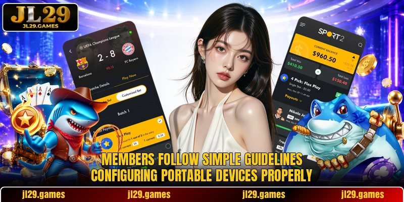 Members follow simple guidelines configuring portable devices properly