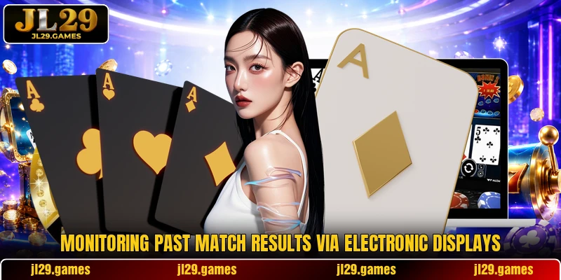 Monitoring past match results via electronic displays