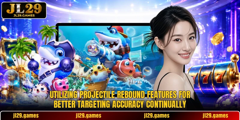Utilizing projectile rebound features for better targeting accuracy continually